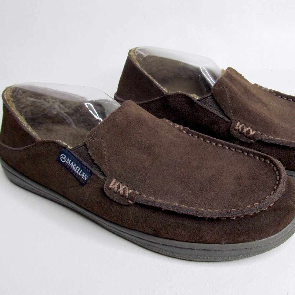 Magellan Outdoors Suede Lined Slipper Moccasin | Mens Size 9 | Brown | Worn Once